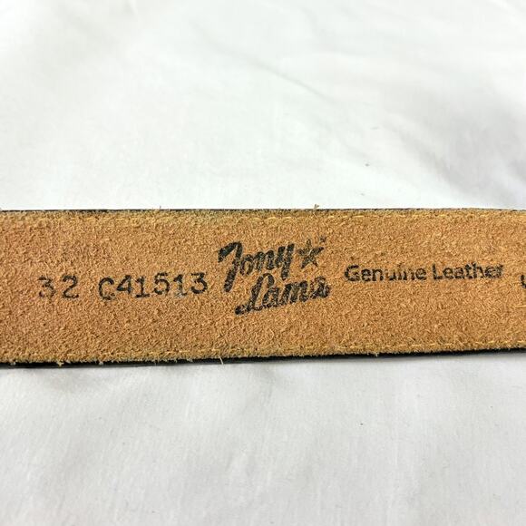 Tony Lama Men's Black Westerly Ride Tooled Leather Western Belt C41513 Size 32 - Picture 4 of 6